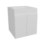 Meka Wall-Mounted Bathroom Vanity Console Modern Design Featuring Two Access Doors and Integrated Resin Sink Ample Concealed Storage Solution Perfect for Optimizing Space in Smaller Bathrooms