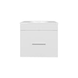 Hatta Modern Bathroom Vanity with Sleek Finish and Ample Storage Featuring One Concealed Cabinet Door Two Functional Pull-Out Drawers and One Open Lower Shelf Perfect Design for Optimized Utility
