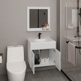 TUHOME Blake Bathroom Mirror Cabinet with Wall-Mounted Design and Two Interior Storage Shelves, Modern Space-Saving Solution for Organizing Toiletries, Personal Care Items and Everyday Essentials in Contemporary Home Bathrooms