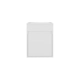 Furman Wide Floating Bathroom Vanity with Resin Sink, Wall-Mounted Design, One-Door Cabinet for Storage, Compact 18" Vanity for Modern Bathrooms