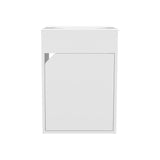 Bethel Free-Standing Bathroom Vanity Cabinet with Integrated Resin Sink Basin, One Access Door and Two Interior Shelves, Functional Storage for Toiletries, Compact Design for Small Bathrooms or Powder Rooms
