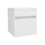Primavera 18" Wide Floating Bathroom Vanity with One Cabinet and Two Open Shelves, Compact Wall-Mounted Modern Vanity for Small Bathrooms, Storage Organizer for Towels, Toiletries, and Essentials