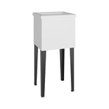 Bari Freestanding and Compact Plastic Laundry Utility Sink with Four Legs, Utility Tub for Laundry Room, Garage or Kitchen
