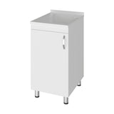 Darwin Freestanding Utility Tub and Sink Cabinet with One Door for Hidden Interior Storage for Laundry Rooms or Garage