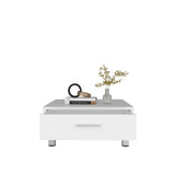 TUHOME Modern Coffee Table with Single Storage Drawer and Four Stable Legs Offering Practical Organization, Contemporary Design, Functional Superior Top Surface and Durable Engineered Wood Construction for Living Room Spaces