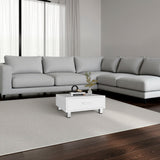 TUHOME Modern Coffee Table with Single Storage Drawer and Four Stable Legs Offering Practical Organization, Contemporary Design, Functional Superior Top Surface and Durable Engineered Wood Construction for Living Room Spaces