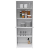 Lombardi Tall Cabinet with Five Drawers, Kitchen Pantry