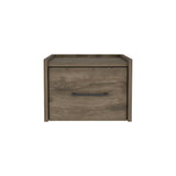 TUHOME Boa Floating Nightstand with Wall-Mounted Design, Spacious Storage Drawer, Upper Display Surface and Sleek Contemporary Profile Offering Modern Bedroom Organization and Durable Engineered Wood Construction