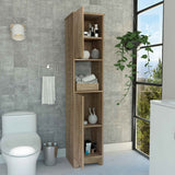 Tuhome Ibis Linen Cabinet with Double Doors, Four Interior Shelves, Two Cabinets, Elegant Design for Bedroom, Bathroom, or Utility Storage