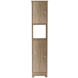 Tuhome Ibis Linen Cabinet with Double Doors, Four Interior Shelves, Two Cabinets, Elegant Design for Bedroom, Bathroom, or Utility Storage