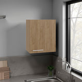 TUHOME Manchester 20-Inch Wall Cabinet with One Door and Two Interior Shelves, Space-Saving Mounted Storage Solution for Bathroom, Kitchen, Laundry or Garage Organization, Compact Vertical Cabinet for Everyday Home Essentials