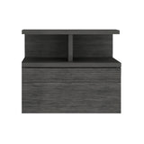 Tuhome Adele Floating Nightstand with One Drawer and Two Lower Shelves, Wall-Mounted Bedside Storage Solution for Compact Bedrooms, Modern Space-Saving Design with Hidden Storage and Display Area for Daily Essentials
