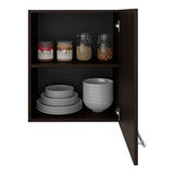 TUHOME Manchester 20-Inch Wall Cabinet with One Door and Two Interior Shelves, Space-Saving Mounted Storage Solution for Bathroom, Kitchen, Laundry or Garage Organization, Compact Vertical Cabinet for Everyday Home Essentials