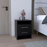 TUHOME Greter Nightstand with Two Spacious Drawers, Open Storage Shelf, Floating Modern Design, Functional Bedside Organization, Enhanced Surface Space for Daily Essentials, Ideal for Streamlined and Contemporary Bedroom Living