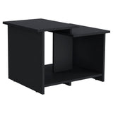 TUHOME Weman 23.6" Wide Modern Coffee Table with Open Storage Shelf, Compact Rectangular Living Room Center Table for Small Spaces, Minimalist Home Office Accent Table with Durable Design and Contemporary Style