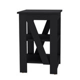Taylor End Table with Three-Tier Open Storage Shelves, Compact Modern Side Table and Nightstand for Small Spaces, Versatile Sofa Table or Bedside Organizer for Living Room, Bedroom, Office or Entryway Functional Home Organization