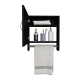 TUHOME Botiq 19.7-Inch Mirror Medicine Cabinet with One Door, Two Interior Shelves and Integrated Towel Rack, Wall-Mounted Storage Organizer for Bathroom or Kitchen Essentials, Space-Saving Modern Cabinet Design