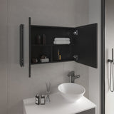 TUHOME Bouti 19.7-Inch High by 31.5-Inch Wide Double-Door Mirror Medicine Cabinet with Three Interior Shelves, Wall-Mounted Storage Organizer for Bathroom or Kitchen Essentials, Modern Space-Saving Cabinet Design