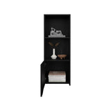 TUHOME Obregon 43-Inch Wall Cabinet with One Door and Two Open Shelves, Vertical Mounted Storage for Bathroom, Kitchen, Laundry or Garage, Compact Multi-Shelf Organizer for Toiletries, Supplies and Everyday Essentials