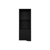 TUHOME Obregon 43-Inch Wall Cabinet with One Door and Two Open Shelves, Vertical Mounted Storage for Bathroom, Kitchen, Laundry or Garage, Compact Multi-Shelf Organizer for Toiletries, Supplies and Everyday Essentials