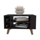 TUHOME Shawnee Coffee Table with Spacious Open Storage Shelf and Rectangular Modern Design, Functional Living Room Center Table for Decor, Books and Everyday Use, Practical Contemporary Accent Piece for Organized Home Spaces