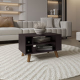 TUHOME Shawnee Coffee Table with Spacious Open Storage Shelf and Rectangular Modern Design, Functional Living Room Center Table for Decor, Books and Everyday Use, Practical Contemporary Accent Piece for Organized Home Spaces