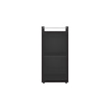 TUHOME Theba Minibar Cabinet with Two Doors, Open Center Shelf and Compact Modern Design, Functional Bar Storage Solution for Small Spaces, Ideal for Organizing Drinks, Glassware and Entertaining Essentials in Any Home