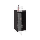 TUHOME Theba Minibar Cabinet with Two Doors, Open Center Shelf and Compact Modern Design, Functional Bar Storage Solution for Small Spaces, Ideal for Organizing Drinks, Glassware and Entertaining Essentials in Any Home