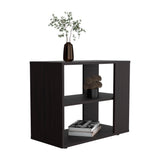 Gardin 19.7" High Side Table with Two Storage Shelves, Modern End Table and Sofa Table for Living Room or Outdoor Use, Compact Accent Table with Open Shelving and Decorative Display Space