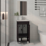 Brady Wall-Mounted Storage Cabinet for Bathroom Environments Featuring Integrated Mirror Door Face and Optimized Interior Organization with Two Shelves for Compact Functionality