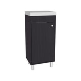 Rivera Freestanding Bathroom Vanity with One Door and Two Shelves Compact Sink Base Cabinet Modern Small Space Storage Organizer Powder Room Essential Furniture