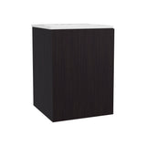 Colton Free-Standing Bathroom Vanity with One-Door Cabinet and Open Shelf, Modern Compact Sink Cabinet with Light Grey Wood Finish, Ideal for Small Bathrooms and Powder Rooms, Space-Saving Storage Solution