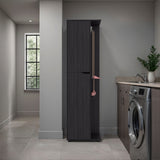 Austin Tall Freestanding Kitchen Pantry and Cabinet with Open Space for Microwaves or Coffee Station, One Superior Cabinet, One Low Storage Cabinet and Open Shelf