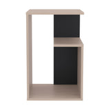 TUHOME Everet 25-Inch High Three-Tier Side Table with Tray-Style Top and Dual Lower Shelves, Compact End Table for Living Room, Sofa Side Storage, Modern Small-Space Organizer for Coffee, Décor and Everyday Essentials