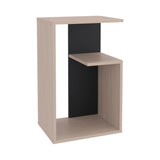 TUHOME Everet 25-Inch High Three-Tier Side Table with Tray-Style Top and Dual Lower Shelves, Compact End Table for Living Room, Sofa Side Storage, Modern Small-Space Organizer for Coffee, Décor and Everyday Essentials
