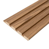 Modern MDF Wall Panel - Textured Surface for Noise Reduction, Honey Oak Finish, 0.71" Depth, 7.94" Width, 96.06" Height, Easy Installation