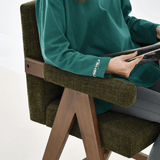 Morgan Upholstered Counter Stool with Arms (1-Piece)