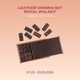 Leather Dominoes Set