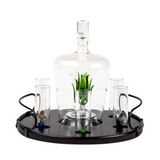 Tequila Decanter Tequila Glasses Set with Agave Decanter and 6 Agave Shot Glass