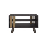 TUHOME Shawnee Coffee Table with Spacious Open Storage Shelf and Rectangular Modern Design, Functional Living Room Center Table for Decor, Books and Everyday Use, Practical Contemporary Accent Piece for Organized Home Spaces