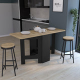 TUHOME Gateleg Folding Table with Space-Saving Drop-Leaf Design, Compact Foldable Structure and Sturdy Work Surface Offering Versatile Dining, Crafting and Home Office Functionality for Modern Small-Space Living