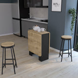 TUHOME Gateleg Folding Table with Space-Saving Drop-Leaf Design, Compact Foldable Structure and Sturdy Work Surface Offering Versatile Dining, Crafting and Home Office Functionality for Modern Small-Space Living