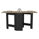 TUHOME Gateleg Folding Table with Space-Saving Drop-Leaf Design, Compact Foldable Structure and Sturdy Work Surface Offering Versatile Dining, Crafting and Home Office Functionality for Modern Small-Space Living