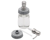 Satin / Brushed Finish Soap Pump Dispensers for Mason Jars