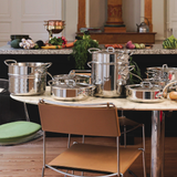 Mauviel M'URBAN 4 Saute Pan With Lid, Cast Stainless Steel Handle