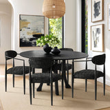 Manhattan Modern Chenille Dining Chair With Arms (Set of 4)