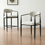Manhattan Modern Chenille Dining Chair With Arms (Set of 4)