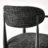 Manhattan 25.5" Chenille Metal Frame Counter Stool With Armrest And Footrest (Set of 3)
