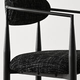 Manhattan 25.5" Chenille Metal Frame Counter Stool With Armrest And Footrest (Set of 2)