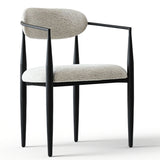 Manhattan Modern Chenille Dining Chair With Arms (Set of 4)